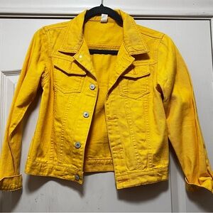 Bright Yellow Women's Denim Jacket